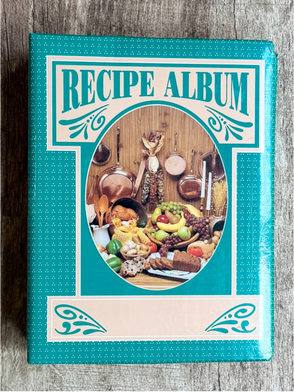 Vintage 1992 Chadwick Miller Teal Recipe Album 3 Ring Binder Organizer Dividers